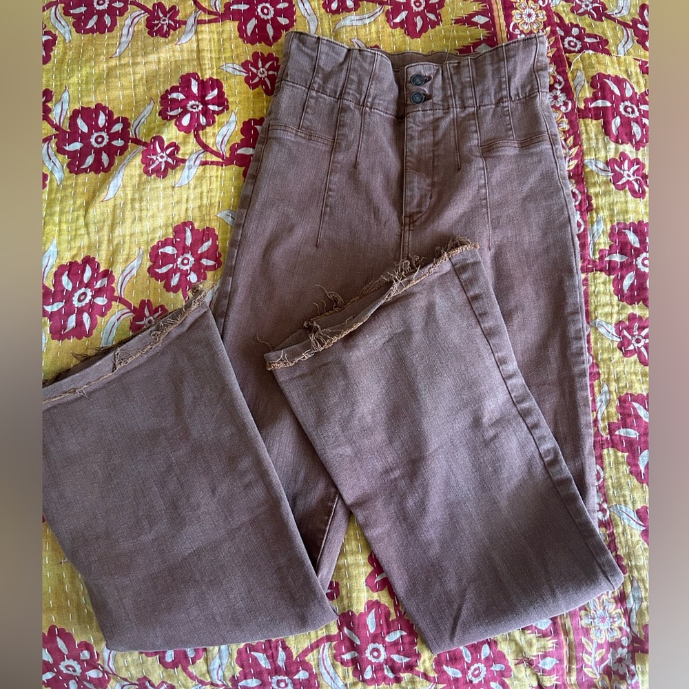 Free People High Waisted Brown Flares -29